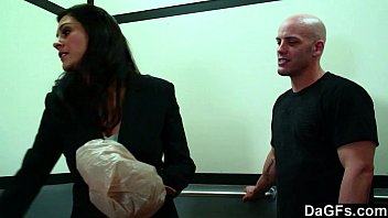 Horny milf gets banged in the elevator