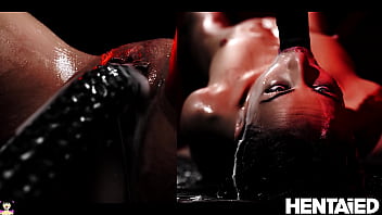 Cumflation - Tiny girl fucked by Tentacles and Explodes with cum