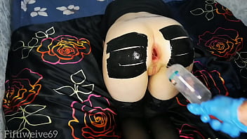 Bottle in the ass and hard anal fisting