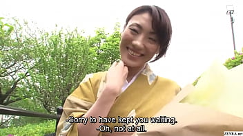 Japanese wife in kimono flower arrangement private class leads to sex