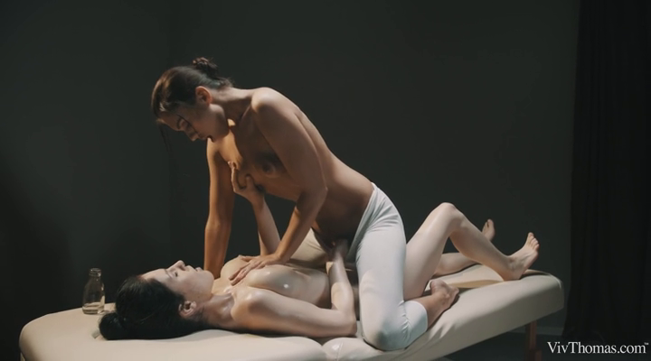 VivThomas - Angel Princess And Sabrisse Deep Oily Massage