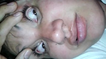 Drunk wife's eyes and mouth abuse