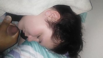 Sleepy blowjob from my stepsister
