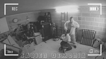 CCTV footage of  sexy teen Sabien Demonia getting fucked in ass by school worker